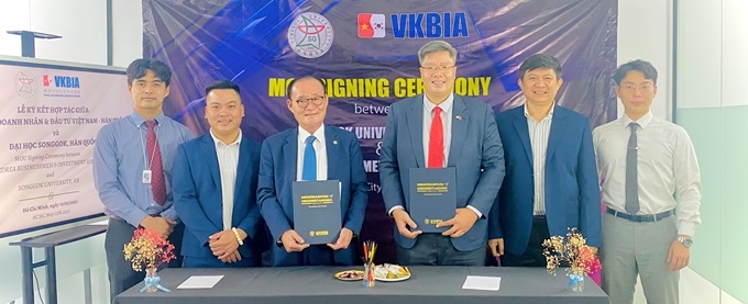 VKBIA ký kết biên bản ghi nhớ hợp tác toàn diện với Trường Đại học Songgok, Hàn Quốc