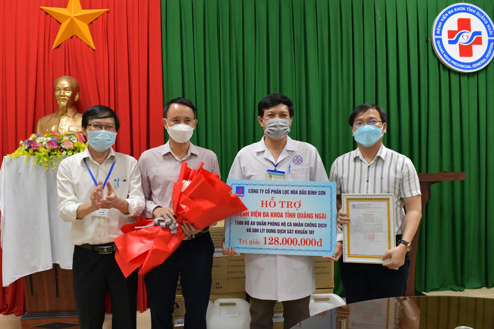 BSR hỗ trợ 128 triệu đồng cho công tác phòng, chống dịch trên địa bàn tỉnh Quảng Ngãi