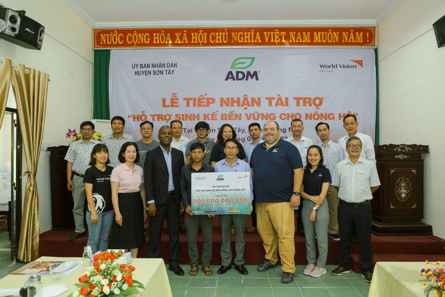 ADM và World Vision Việt Nam tài trợ dự án hỗ trợ sinh kế bền vững