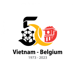 Logo chính thức kỷ niệm 50 năm quan hệ ngoại giao Bỉ - Việt Nam