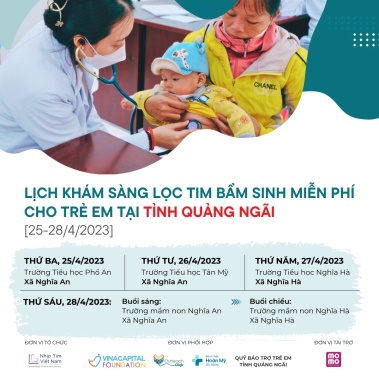 Khám sàng lọc bệnh tim miễn phí tại tỉnh Quảng Ngãi