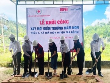 BNI tài trợ xây dựng trường mầm non tại Trà Bồng
