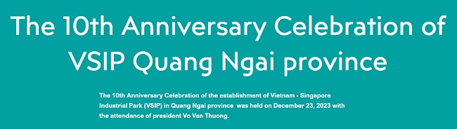The 10th Anniversary Celebration of VSIP Quang Ngai province