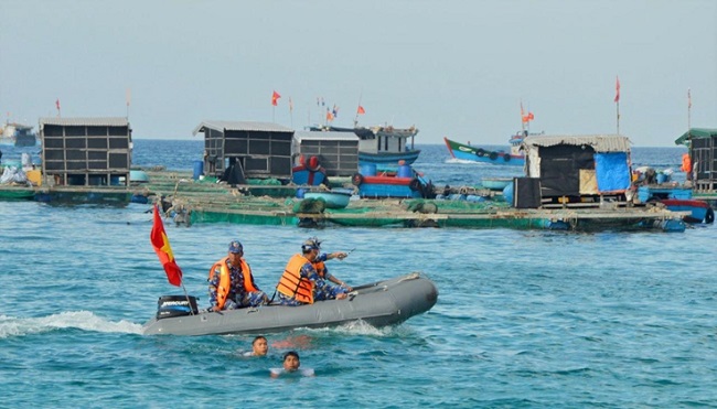 Lý Sơn: Diễn tập phương án ứng phó sóng thần và tìm kiếm cứu nạn