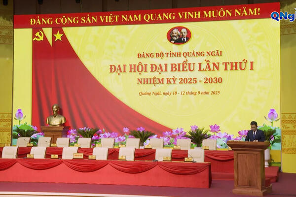 BÁO CÁO CHÍNH TRỊ TRÌNH ĐẠI HỘI ĐẠI BIỂU ĐẢNG BỘ TỈNH QUẢNG NGÃI LẦN THỨ I, NHIỆM KỲ 2025 – 2030